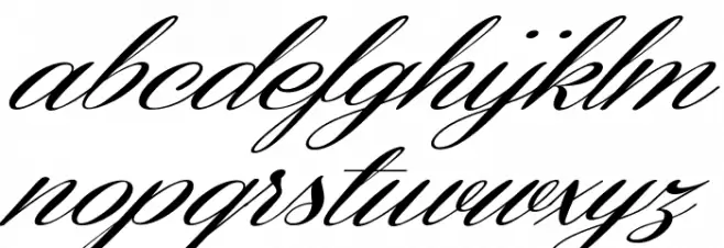 Coneria Script Slanted Demo Caratteri MINUSCOLO