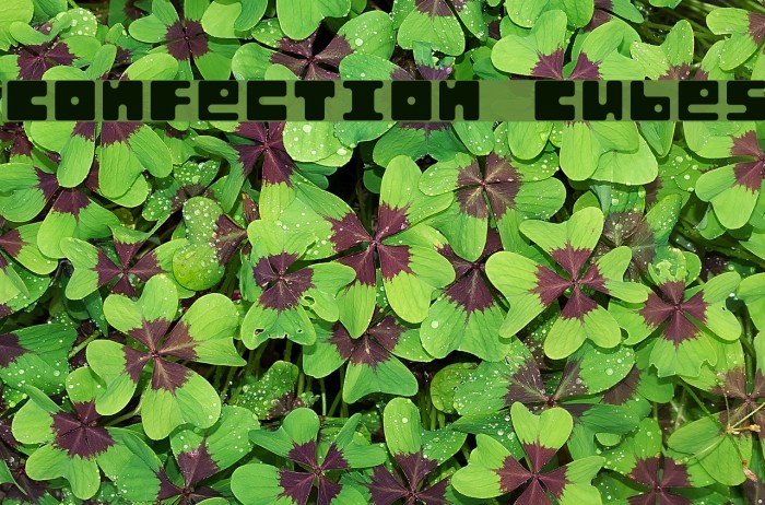 Confection Cubes Font examples