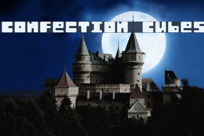 Confection Cubes Font examples