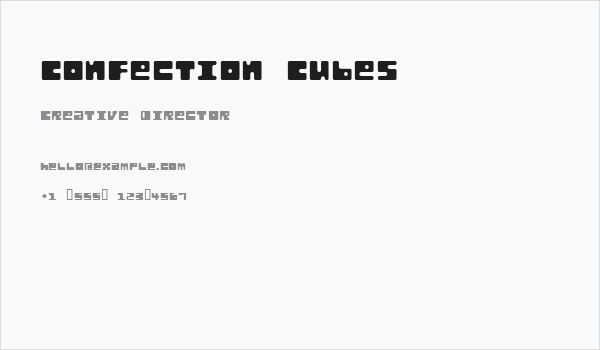 Confection Cubes Business Card