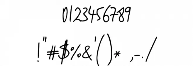 Confessions Font OTHER CHARS