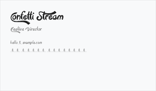 Confetti Stream Business Card