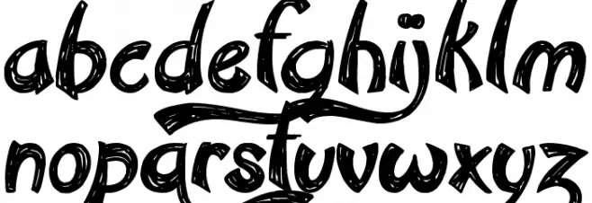 Confetti Stream Font LOWERCASE