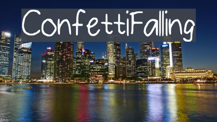 ConfettiFalling Font examples