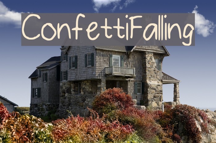 ConfettiFalling Font examples