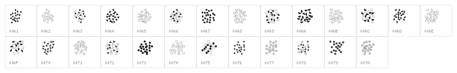 Confetti Character Map