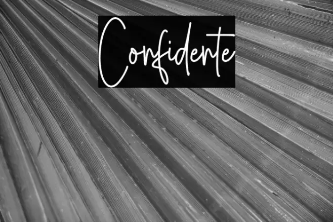 Confidente Font examples