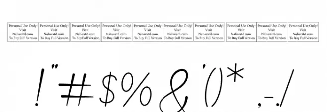 Confidently Font OTHER CHARS