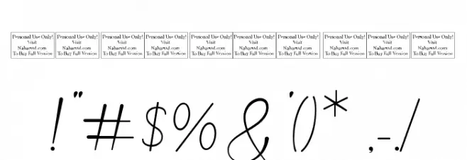 Confidently Font OTHER CHARS