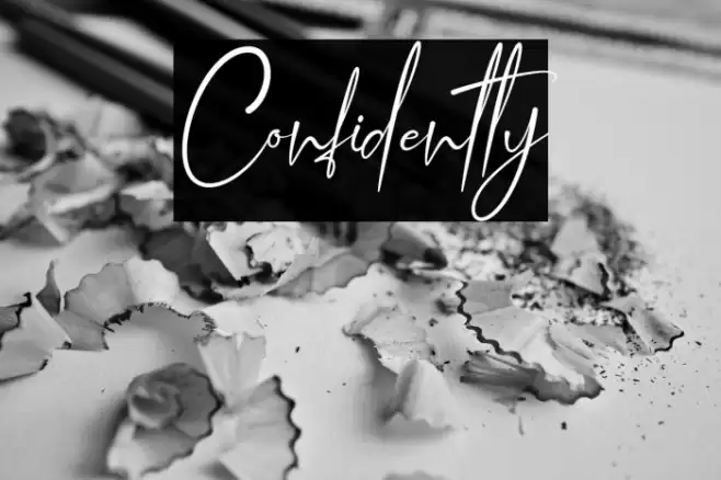 Confidently Font examples