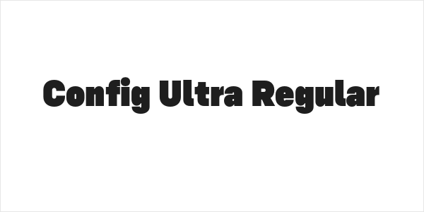 Config Ultra Regular Logo