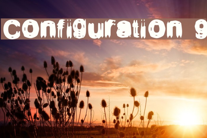 Configuration 9 Font examples
