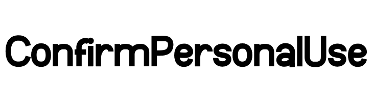 Confirm Personal Use  لخطوط تنزيل