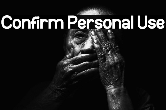 Confirm Personal Use Example 1