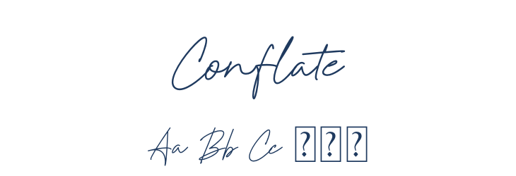 Conflate Font Preview