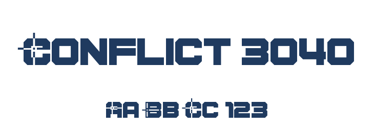 Conflict 3040 Font Preview