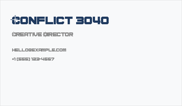 Conflict 3040 Business Card