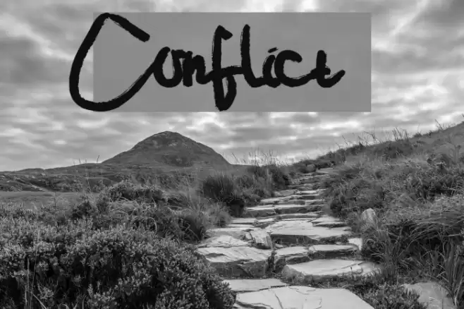 Conflict Font examples