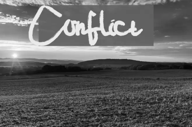 Conflict Font examples