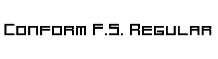 Conform F.S. Regular  Скачать бесплатные шрифты