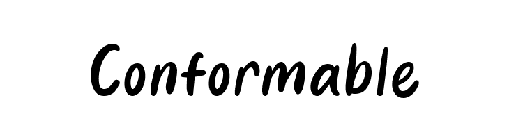 Conformable  font caratteri gratis