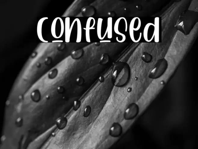 Confused Font examples