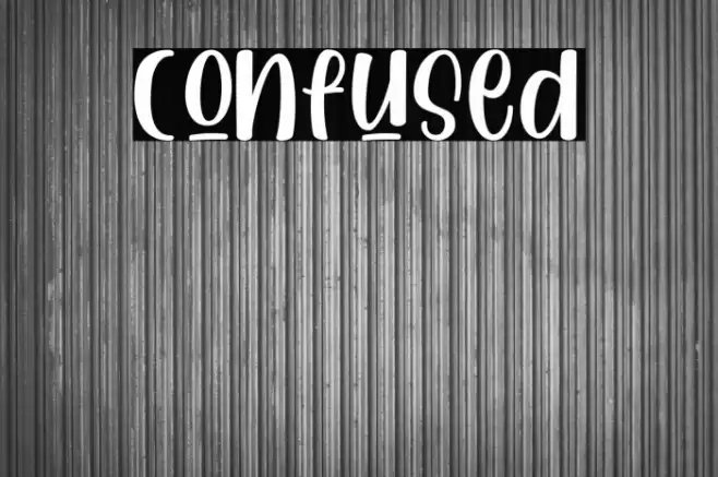 Confused Font examples