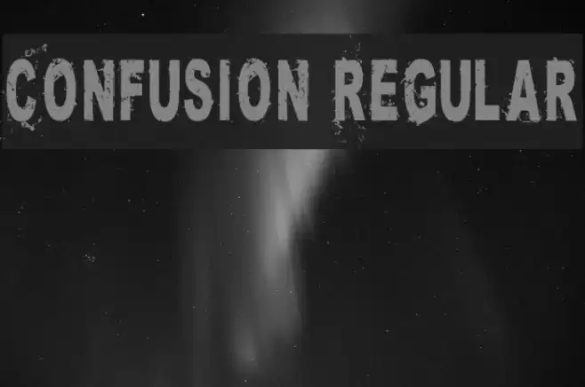 Confusion Regular Font examples