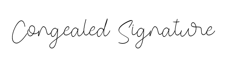Congealed Signature  لخطوط تنزيل