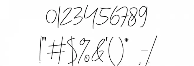 Congealed Signature Font OTHER CHARS