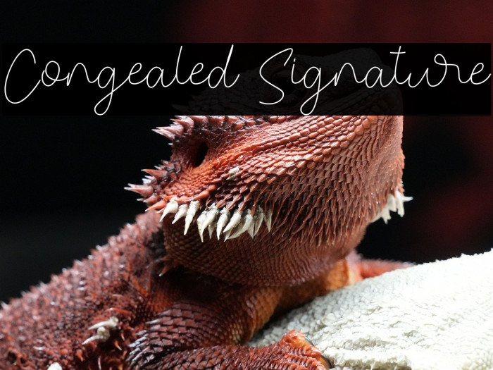 Congealed Signature Example 1