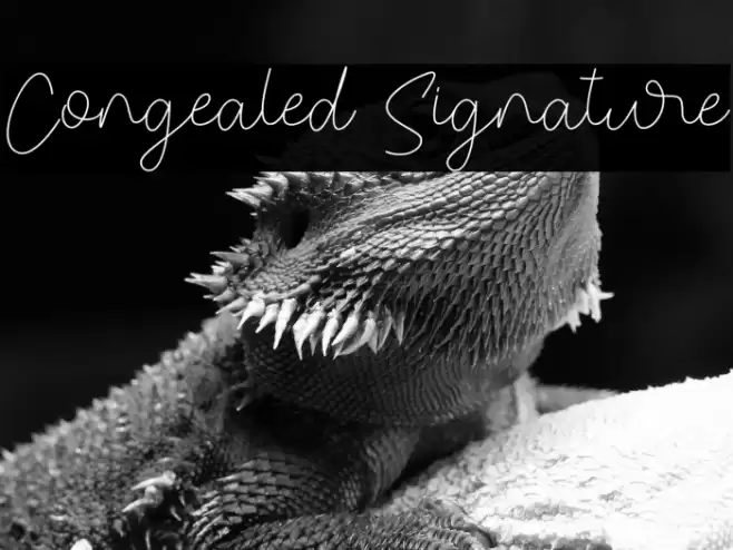 Congealed Signature Font examples