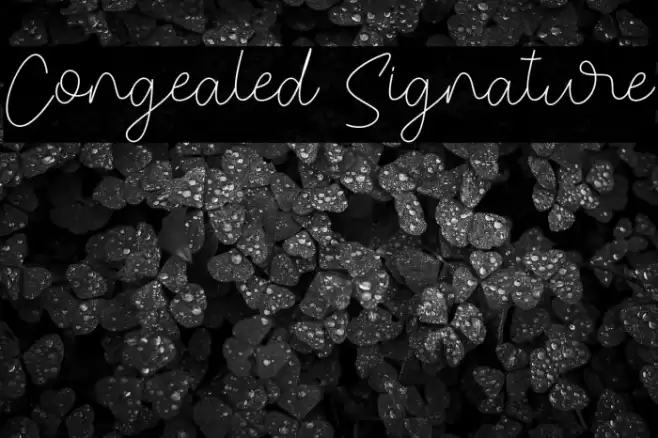 Congealed Signature Font examples