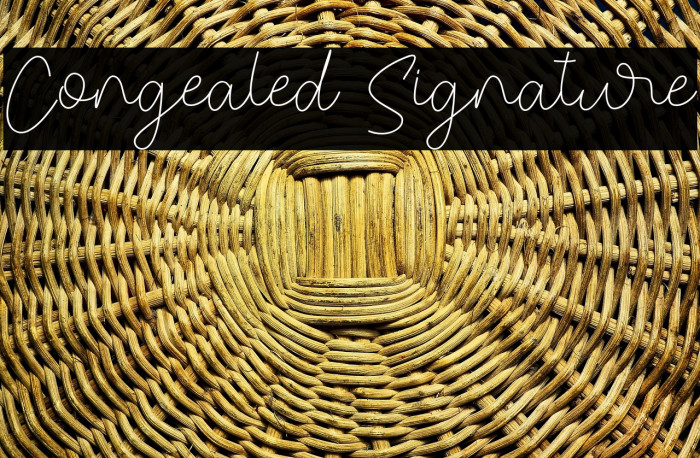 Congealed Signature Example 3