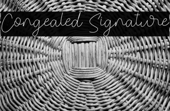 Congealed Signature Font examples