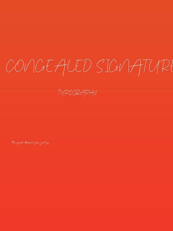 Congealed Signature Poster