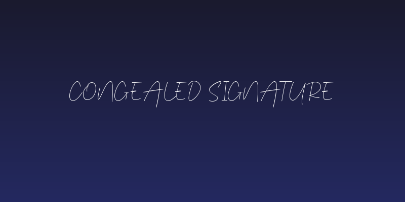 Congealed Signature Social Header