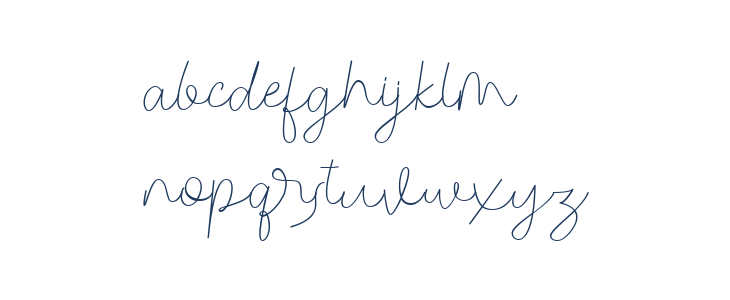 Congealed Signature Lowercase