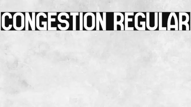 Congestion Regular Font examples