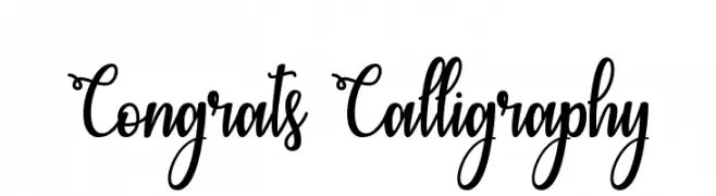 Congrats Calligraphy  नि: शुल्क फ़ॉन्ट्स डाउनलोड