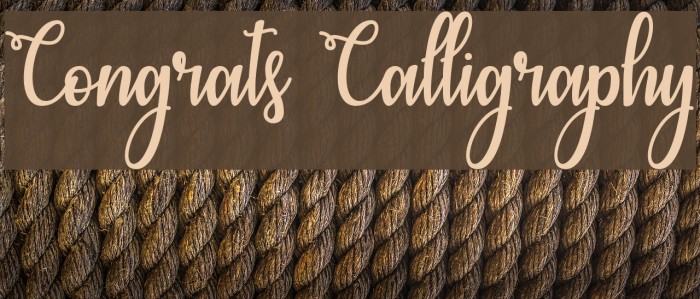 Congrats Calligraphy Schriftart examples