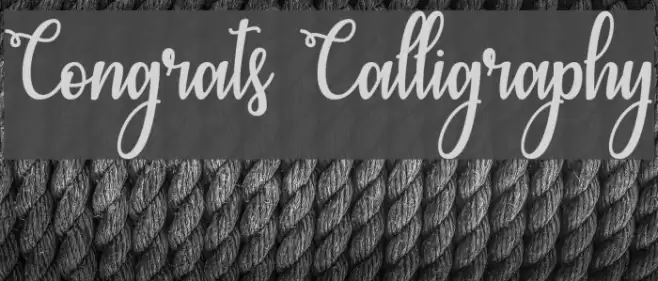 Congrats Calligraphy Schriftart examples
