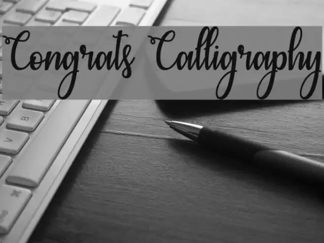 Congrats Calligraphy Schriftart examples