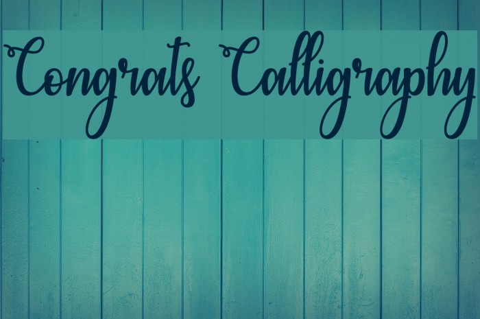 Congrats Calligraphy Schriftart examples