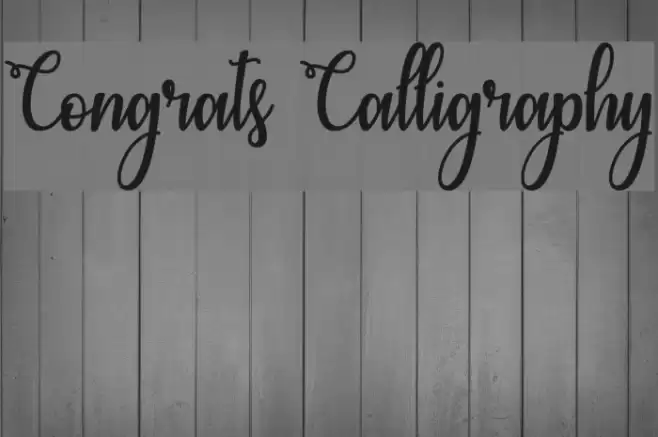Congrats Calligraphy Schriftart examples