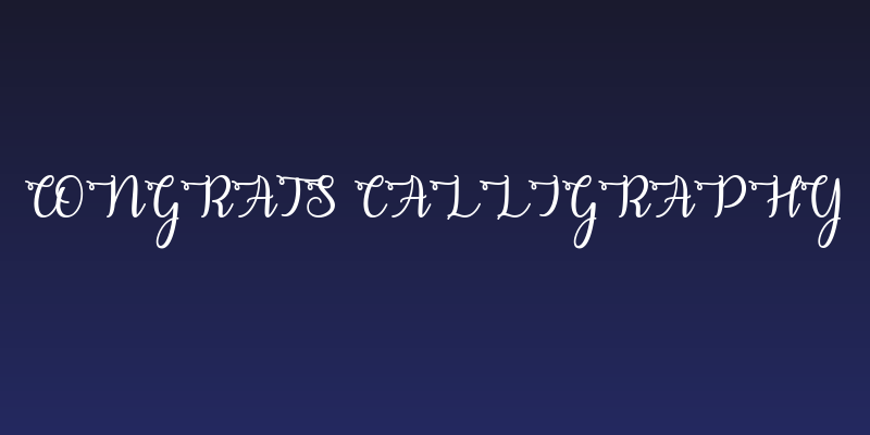 Congrats Calligraphy Social Header