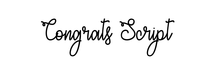 Congrats Script  les polices de caractères gratuit tlcharger