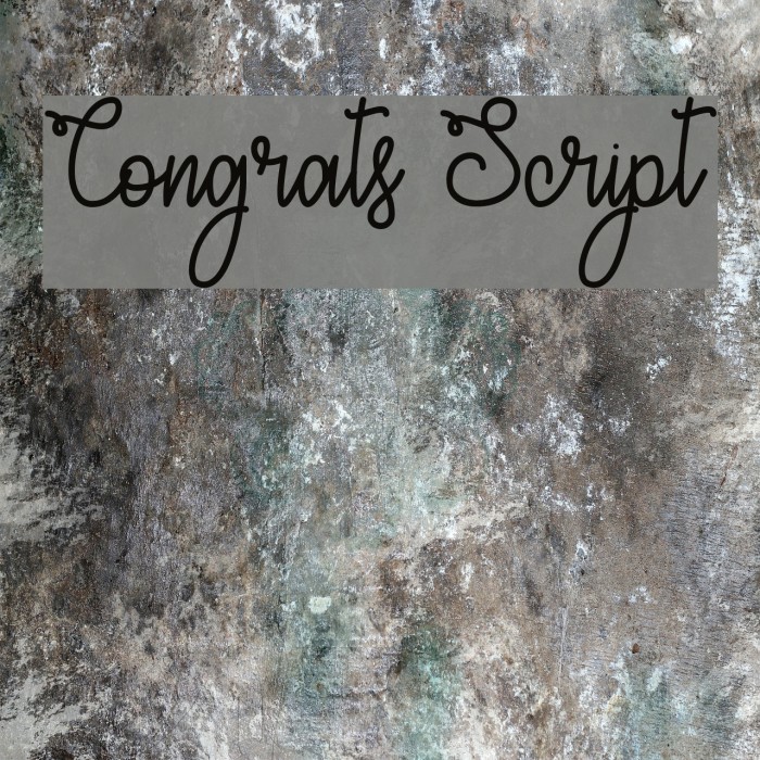 Congrats Script Font examples