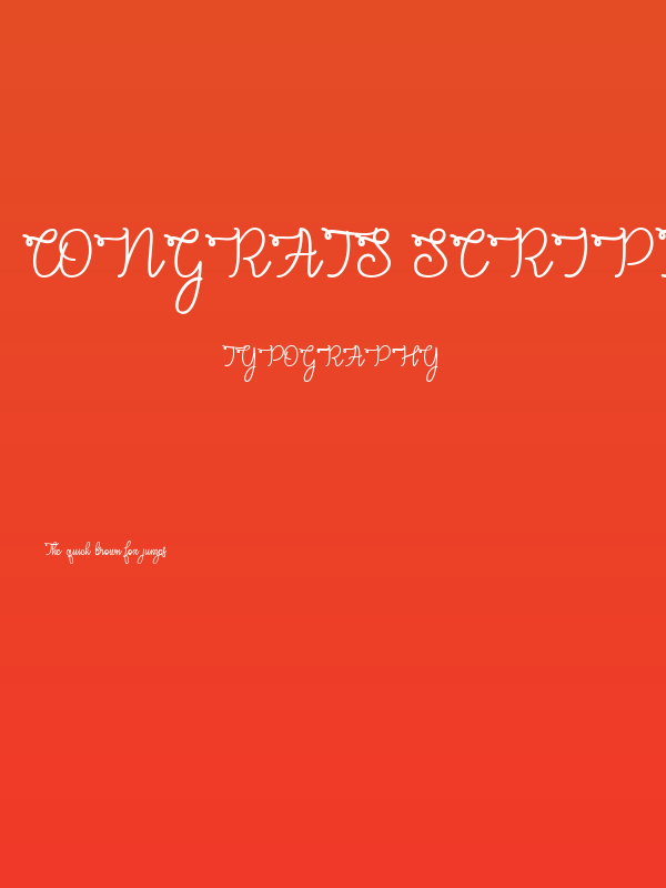 Congrats Script Poster