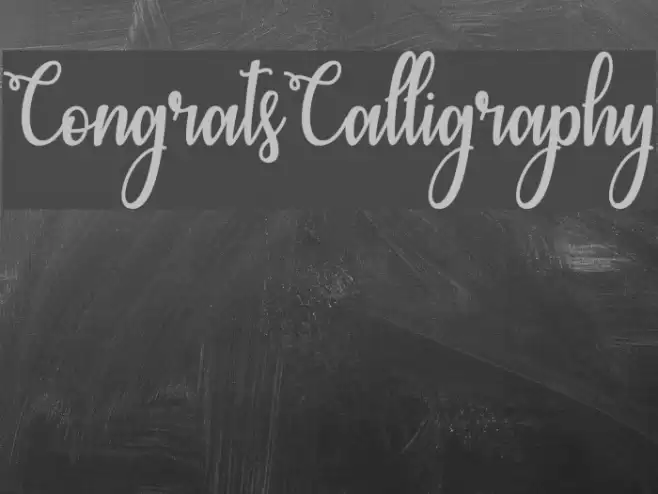 CongratsCalligraphy Font examples